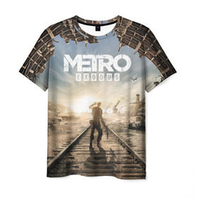 Мужская футболка 3D с принтом Метро Исход в Рязани, 100% полиэфир | прямой крой, круглый вырез горловины, длина до линии бедер | exodus | metro | stalker | артем | исход | метро | сталкер | эксодус