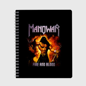 Тетрадь с принтом Manowar в Рязани, 100% бумага | 48 листов, плотность листов — 60 г/м2, плотность картонной обложки — 250 г/м2. Листы скреплены сбоку удобной пружинной спиралью. Уголки страниц и обложки скругленные. Цвет линий — светло-серый
 | heavy metal | manowar | power metal | группы | метал | музыка | пауэр метал | рок | хеви метал