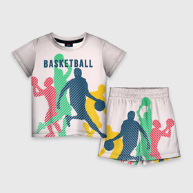 Детский костюм с шортами 3D с принтом Баскетбол в Рязани,  |  | баскет | баскетбол | вип | дизайн | люди | мяч | новинка | спорт | спортсмен | топ | тренд | человек