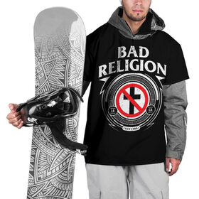 Накидка на куртку 3D с принтом Bad Religion в Рязани, 100% полиэстер |  | bad religion | hardcore | punk | группы | музыка | панк | панк рок | рок