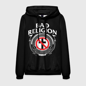 Мужская толстовка 3D с принтом Bad Religion в Рязани, 100% полиэстер | двухслойный капюшон со шнурком для регулировки, мягкие манжеты на рукавах и по низу толстовки, спереди карман-кенгуру с мягким внутренним слоем. | bad religion | hardcore | punk | группы | музыка | панк | панк рок | рок