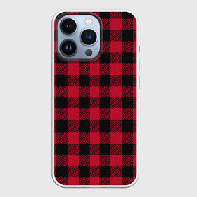 Чехол для iPhone 13 Pro с принтом Красный паттерн крупная клетка в Рязани,  |  | Тематика изображения на принте: burberry | барбери | бёрбери | берберри | бренд | вип | геометрия | дизайн | квадрат | красный | мода | новинка | подарок | полоски | полосы | стритвир | топ | тренд | черный