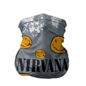 Бандана-труба 3D с принтом NIRVANA в Рязани, 100% полиэстер, ткань с особыми свойствами — Activecool | плотность 150‒180 г/м2; хорошо тянется, но сохраняет форму | nirvana | альтернативный рок | гранж | группа | курт кобейн | логотип нирвана | музыка | нирвана | песни | рок