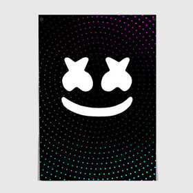 Постер с принтом MARSHMELLO Black в Рязани, 100% бумага
 | бумага, плотность 150 мг. Матовая, но за счет высокого коэффициента гладкости имеет небольшой блеск и дает на свету блики, но в отличии от глянцевой бумаги не покрыта лаком | black | marsh | marshmallow | marshmello | marshmelo | mello | music | smile | диджей | лого | маршмеллов | маршмеллоу | маршмеллу | маршмело | маршмелов | маршмелоу | музыка | музыкант | трэп | улыбка | хаус