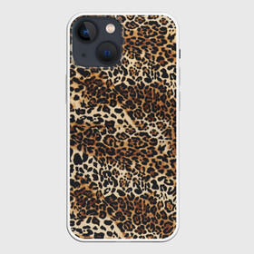 Чехол для iPhone 13 mini с принтом Леопард в Рязани,  |  | camouflage | cat | disguise | fashion | illustration | jungle | leopard | predator | skin | spots | style | wild | youth | графика | джунгли | дикий | иллюстрация | камуфляж | картинка | кошка | леопард | маскировка | мода | молодежная | пятна | рисунок |