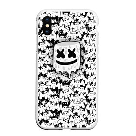 Чехол для iPhone XS Max матовый с принтом MARSHMELLO в Рязани, Силикон | Область печати: задняя сторона чехла, без боковых панелей | Тематика изображения на принте: fortnite marshmello | friend marshmello | happy marshmello | marshmallow anne | marshmello | marshmello bastille | marshmello marie | spotlight marshmello.