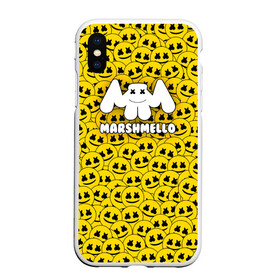 Чехол для iPhone XS Max матовый с принтом MARSHMELLO в Рязани, Силикон | Область печати: задняя сторона чехла, без боковых панелей | Тематика изображения на принте: fortnite marshmello | friend marshmello | happy marshmello | marshmallow anne | marshmello | marshmello bastille | marshmello marie | spotlight marshmello.