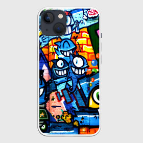 Чехол для iPhone 13 с принтом GRAFFITI EXCLUSIVE в Рязани,  |  | grafity | paint | street art | urban | город | граффити | искусство | кирпичи | краски | рисунки | стена | улицы | уличное искусство