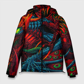 Мужская зимняя куртка 3D с принтом CS GOHYPER BEAST в Рязани, верх — 100% полиэстер; подкладка — 100% полиэстер; утеплитель — 100% полиэстер | длина ниже бедра, свободный силуэт Оверсайз. Есть воротник-стойка, отстегивающийся капюшон и ветрозащитная планка. 

Боковые карманы с листочкой на кнопках и внутренний карман на молнии. | awp | counter strike | cyber sport | game | hyper beast | skin | sport | авп | игры | скин | скоростной зверь