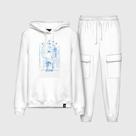 Женский костюм хлопок (с толстовкой) с принтом Re: Zero Rem в Рязани,  |  | re zero | re zero kara hajimeru isekai seikatsu | rem | rezero | жизнь в альтернативном мире с нуля | ре зеро | рем | с нуля