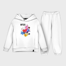 Детский костюм хлопок Oversize с принтом BT21 Mascots в Рязани,  |  | Тематика изображения на принте: bangtan boys | bt21mascots | bts | chimmy | cooky | koya | mang | rj | shooky | tata | van