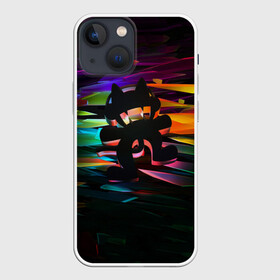 Чехол для iPhone 13 mini с принтом Monstercat в Рязани,  |  | monstercat | клуб | клубная музыка | кот | котенок | кошка | лейбл | монстар | монстар кет | монстер | музыка | танцевальная музыка | электронная | электронная музыка