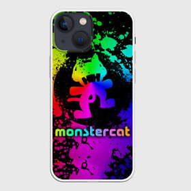 Чехол для iPhone 13 mini с принтом Monstercat в Рязани,  |  | monstercat | клуб | клубная музыка | кот | котенок | кошка | лейбл | монстар | монстар кет | монстер | музыка | танцевальная музыка | электронная | электронная музыка