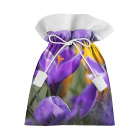 Подарочный 3D мешок с принтом Фиолетовые цветы в Рязани, 100% полиэстер | Размер: 29*39 см | бабушке | девочке | девушке | дочке | желтые цветы | женщине | маме | подруге | природа | розовые цветы | розы | сестре | теще | тюльпаны | цветы