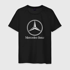 Мужская футболка хлопок с принтом MERCEDES-BENZ AMG в Рязани, 100% хлопок | прямой крой, круглый вырез горловины, длина до линии бедер, слегка спущенное плечо. | amg | auto | mercedes | sport | авто | автомобиль | автомобильные | амг | бренд | марка | машины | мерседес | спорт