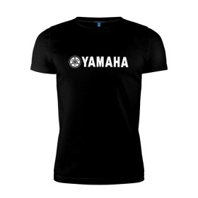 Мужская футболка премиум с принтом YAMAHA в Рязани, 92% хлопок, 8% лайкра | приталенный силуэт, круглый вырез ворота, длина до линии бедра, короткий рукав | bike | moto | motorcycle | r1 | r6 | yamaha | байк | мото | мотоциклы | ямаха