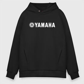 Мужское худи Oversize хлопок с принтом YAMAHA в Рязани, френч-терри — 70% хлопок, 30% полиэстер. Мягкий теплый начес внутри —100% хлопок | боковые карманы, эластичные манжеты и нижняя кромка, капюшон на магнитной кнопке | bike | moto | motorcycle | r1 | r6 | yamaha | байк | мото | мотоциклы | ямаха