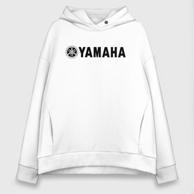 Женское худи Oversize хлопок с принтом YAMAHA в Рязани, френч-терри — 70% хлопок, 30% полиэстер. Мягкий теплый начес внутри —100% хлопок | боковые карманы, эластичные манжеты и нижняя кромка, капюшон на магнитной кнопке | bike | moto | motorcycle | r1 | r6 | yamaha | байк | мото | мотоциклы | ямаха