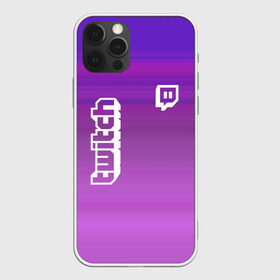 Чехол для iPhone 12 Pro Max с принтом Twitch в Рязани, Силикон |  | game | gamer | logo | twitch | twitties | градиент | игры | логотип | стрим | твитч