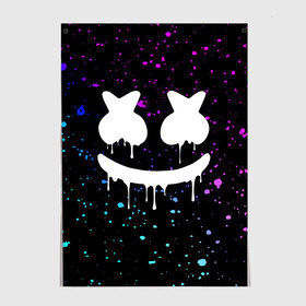 Постер с принтом MARSHMELLO Melt в Рязани, 100% бумага
 | бумага, плотность 150 мг. Матовая, но за счет высокого коэффициента гладкости имеет небольшой блеск и дает на свету блики, но в отличии от глянцевой бумаги не покрыта лаком | marsh | marshmallow | marshmello | marshmelo | mello | music | smile | диджей | лого | маршмеллов | маршмеллоу | маршмеллу | маршмело | маршмелов | маршмелоу | музыка | музыкант | рожица | трэп | улыбка | хаус