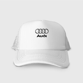 Кепка тракер с сеткой с принтом AUDI в Рязани, трикотажное полотно; задняя часть — сетка | длинный козырек, универсальный размер, пластиковая застежка | Тематика изображения на принте: audi | auto | sport | авто | автомобиль | автомобильные | ауди | бренд | марка | машины | спорт