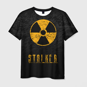 Мужская футболка 3D с принтом S.T.A.L.K.E.R. в Рязани, 100% полиэфир | прямой крой, круглый вырез горловины, длина до линии бедер | anomaly | bandit | chernobyl | logo | pripyat | shadow of chernobyl | stalker | stalker 2 | zone | аномалия | бандиты | зона | лого | меченый | припять | сталкер | сталкер 2 | тени чернобыля | чернобыль | чистое небо