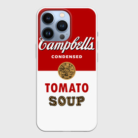 Чехол для iPhone 13 Pro с принтом Банка с супом Кэмпбелл в Рязани,  |  | campbell’s soup | pop art | popart | арт | банка с супом кэмпбелл | банки с супом кэмпбелл | большая банка супа кэмпбелл с открывашкой | поп арт | суп кэмпбелл | энди уорхол