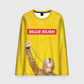 Мужской лонгслив 3D с принтом Billie Eilish в Рязани, 100% полиэстер | длинные рукава, круглый вырез горловины, полуприлегающий силуэт | billie eilish | lovely | music | ocean eyes | pop | билли айлиш | девушка | музыка | океан | поп | эйлиш | элиш