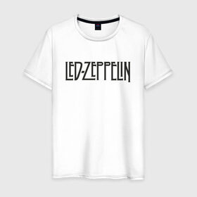 Мужская футболка хлопок с принтом Led Zeppelin в Рязани, 100% хлопок | прямой крой, круглый вырез горловины, длина до линии бедер, слегка спущенное плечо. | blues rock | heavy | led zeppelin | progressive hard rock