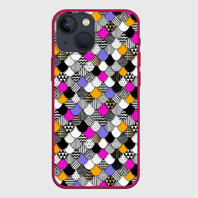 Чехол для iPhone 13 mini с принтом Чешуя в Рязани,  |  | abstraction | art | background | color | fashion | ornament | patterns | scales | style | абстракция | весёлая | геометрический | графика | знаки | иллюстрация | искусство | картинка | мода | орнамент | рисунок | рыба | рыбак | рыбалка