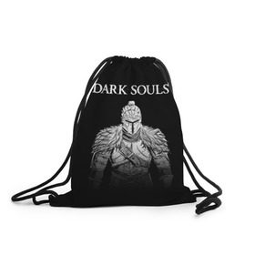 Рюкзак-мешок 3D с принтом Dark Souls в Рязани, 100% полиэстер | плотность ткани — 200 г/м2, размер — 35 х 45 см; лямки — толстые шнурки, застежка на шнуровке, без карманов и подкладки | dark souls | games | praise the sun | игры | компьютерные игры | рыцарь | тёмные души