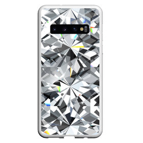 Чехол для Samsung Galaxy S10 с принтом Бриллиантовое мерцание в Рязани, Силикон | Область печати: задняя сторона чехла, без боковых панелей | diamond | facets | glitter | highlights | precious | shimmer | sto | абстракция | блеск | блики | бриллиантовое | геометрический | грани | графика | драгоценный | иллюстрация | искусство | камень | картинка | мерцание | мода
