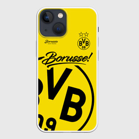 Чехол для iPhone 13 mini с принтом Боруссия Дортмунд в Рязани,  |  | borusse | borussia | borussia dortmund | bvb | dortmund | schwarzgelben | боруссия | боруссия дортмунд | бундеслига | германия | дортмунд | дортмундcкая боруссия | жёлто ченрые | форма | футбол | футболист | футбольная