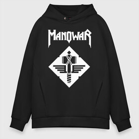 Мужское худи Oversize хлопок с принтом Manowar в Рязани, френч-терри — 70% хлопок, 30% полиэстер. Мягкий теплый начес внутри —100% хлопок | боковые карманы, эластичные манжеты и нижняя кромка, капюшон на магнитной кнопке | adams | demaio | eric | heavy | joey | metal | true | viking | адамс | викинг метал | димайо | метал | мифология | скандинавская | тяжёлый | хамзи | хеви метал