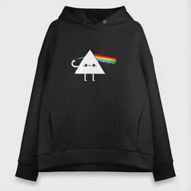 Женское худи Oversize хлопок с принтом Kawaii Pink Floyd в Рязани, френч-терри — 70% хлопок, 30% полиэстер. Мягкий теплый начес внутри —100% хлопок | боковые карманы, эластичные манжеты и нижняя кромка, капюшон на магнитной кнопке | anime | аниме | выстрел | лапочка | логотип | луч | милый | мимими | музыка | пистолет | прелесть | призма | радуга | рок | свет | треугольник