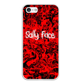 Чехол для iPhone 5/5S матовый с принтом Sally Face Bloody в Рязани, Силикон | Область печати: задняя сторона чехла, без боковых панелей | cтикер | game | larry | mask | new | sally face | sf | ангел | без маски | гизмо | девид | девочка | игра | казнь | компьютер | кровь | лари | ларри | лицемер | логотип | мальчик | маска | молнии | мрачная | на лице | надпись