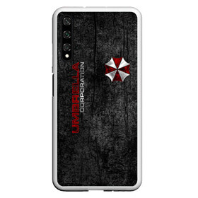 Чехол для Honor 20 с принтом Umbrella corporation в Рязани, Силикон | Область печати: задняя сторона чехла, без боковых панелей | Тематика изображения на принте: biohazard | evil | project alice | r.p.d | resident | амбрелла | вирус g | вирус т | грандж | зомби | зонт | йовович | клэр | леон | милла | обитель зла | умбрелла | элис