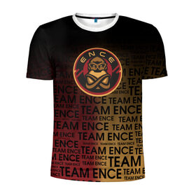 Мужская футболка 3D спортивная с принтом TEAM ENCE в Рязани, 100% полиэстер с улучшенными характеристиками | приталенный силуэт, круглая горловина, широкие плечи, сужается к линии бедра | ence | ence cs | ence cs go | ence esports | ence winstrike. | team ence