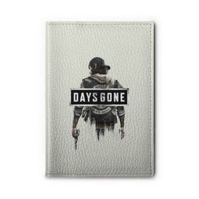 Обложка для автодокументов с принтом Days Gone Poster в Рязани, натуральная кожа |  размер 19,9*13 см; внутри 4 больших “конверта” для документов и один маленький отдел — туда идеально встанут права | 2019 | days gone | game | poster | ps4 | zombie | жизнь после | зомби | игра