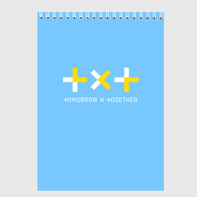 Скетчбук с принтом TOMORROW X TOGETHER TXT в Рязани, 100% бумага
 | 48 листов, плотность листов — 100 г/м2, плотность картонной обложки — 250 г/м2. Листы скреплены сверху удобной пружинной спиралью | bts | k pop | kpop | tomorrow x together | txt | бтс | к поп | кей поп | корейский поп | кпоп | поп | тикст | томмороу их тогезер