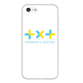 Чехол для iPhone 5/5S матовый с принтом TOMORROW X TOGETHER TXT в Рязани, Силикон | Область печати: задняя сторона чехла, без боковых панелей | Тематика изображения на принте: bighit | blackpink | bts | girls’ generation | got7 | k pop | kpop | super junior | tomorrow x together | txt | к поп | кейпоп | корейская группа | корейская музыка