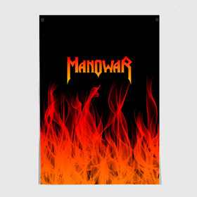 Постер с принтом MANOWAR в Рязани, 100% бумага
 | бумага, плотность 150 мг. Матовая, но за счет высокого коэффициента гладкости имеет небольшой блеск и дает на свету блики, но в отличии от глянцевой бумаги не покрыта лаком | manowar | manowar 2019 | manowar warriors | manowar world | группа manowar | концерт manowar. | мановар