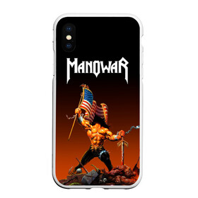 Чехол для iPhone XS Max матовый с принтом MANOWAR в Рязани, Силикон | Область печати: задняя сторона чехла, без боковых панелей | manowar | manowar 2019 | manowar warriors | manowar world | группа manowar | концерт manowar. | мановар