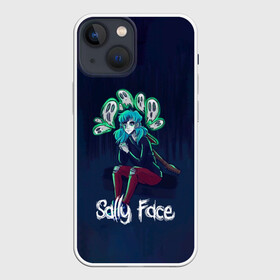 Чехол для iPhone 13 mini с принтом Sally Face в Рязани,  |  | Тематика изображения на принте: blue | diane | face | fisher | gizmo | henry | johnson | killer | larry | sally | генри | гизмо | джонсон | диана | ларри | лицо | салли | фейс | фишер