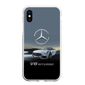 Чехол для iPhone XS Max матовый с принтом V8 Biturbo в Рязани, Силикон | Область печати: задняя сторона чехла, без боковых панелей | Тематика изображения на принте: amg | cool | design | mercedes | mercedes benz | motorsport | power | prestige | race | sport car | status | автоспорт | гонка | дизайн | круто | мерседес | мощь | престиж | спорткар | статус