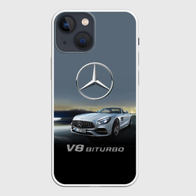 Чехол для iPhone 13 mini с принтом V8 Biturbo в Рязани,  |  | amg | cool | design | mercedes | mercedes benz | motorsport | power | prestige | race | sport car | status | автоспорт | гонка | дизайн | круто | мерседес | мощь | престиж | спорткар | статус