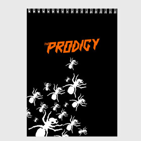 Скетчбук с принтом The Prodigy в Рязани, 100% бумага
 | 48 листов, плотность листов — 100 г/м2, плотность картонной обложки — 250 г/м2. Листы скреплены сверху удобной пружинной спиралью | Тематика изображения на принте: flint | keith | kit | prodigy | кит | продиджи | продижи | протиджи | флинт