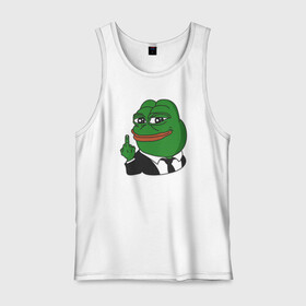 Мужская майка хлопок с принтом Pepe  в Рязани, 100% хлопок |  | bad | dab | frog | good | kek | make pepe great again | pepe | sad | sad frog | vote for pepe | кек | лягушка | мем | мемы | пепе | со смыслом | фрог