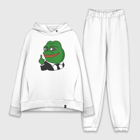 Женский костюм хлопок Oversize с принтом Pepe в Рязани,  |  | bad | dab | frog | good | kek | make pepe great again | pepe | sad | sad frog | vote for pepe | кек | лягушка | мем | мемы | пепе | со смыслом | фрог