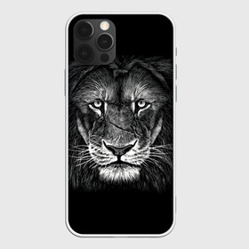 Чехол для iPhone 12 Pro с принтом Lion Art в Рязани, силикон | область печати: задняя сторона чехла, без боковых панелей | акварель | арт | белый | взгляд | грива | дикий | живопись | зверь | искусство | король | кот | лев | львица | мазки | мощь | прайд | саванна | сила | царь | черный | шрам